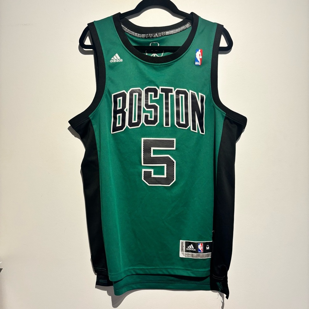Boston Celtics Kevin Garnett Basketball Jersey #5 Stitched Green Black Medium